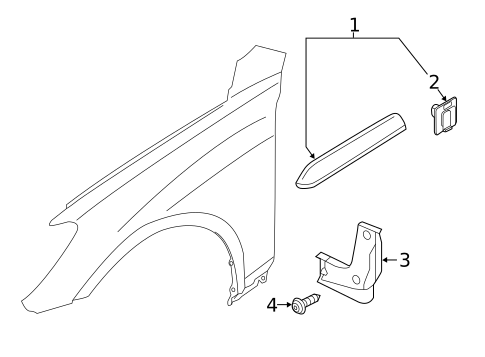 Exterior Trim - Fender for 2017 Genesis G80 #0