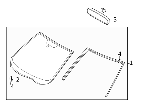 Glass - Windshield for 2013 Mazda 2 #0