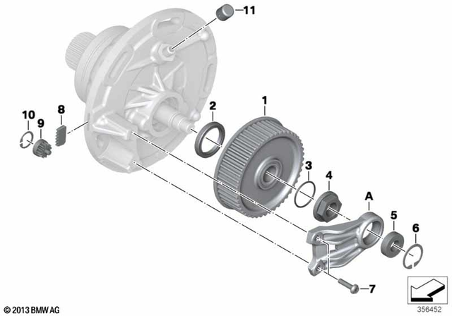 33117722888 - Rear Axle, Rear-Wheel Drive, Suspension: Shaft Seal - 35X47X7.5 for BMW-Motorrad Image image