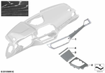 51167993079 - : Trim, Cup Holder, Fineline Silver for BMW Image
