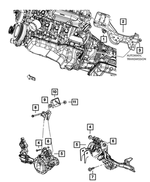 6102399AA - 4.7L Gas; Engine: Hex Nut And Washer, Mounting for Mopar Image