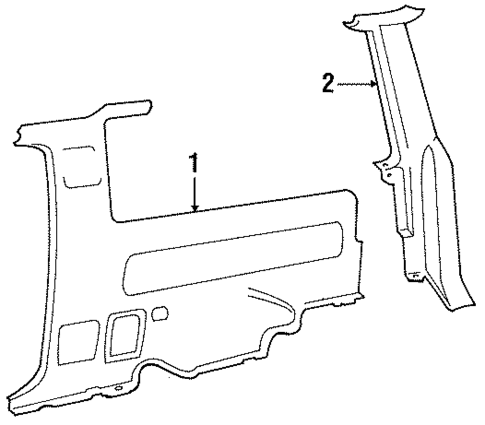 Interior Trim - Quarter Panels for 1986 Ford Bronco II #0