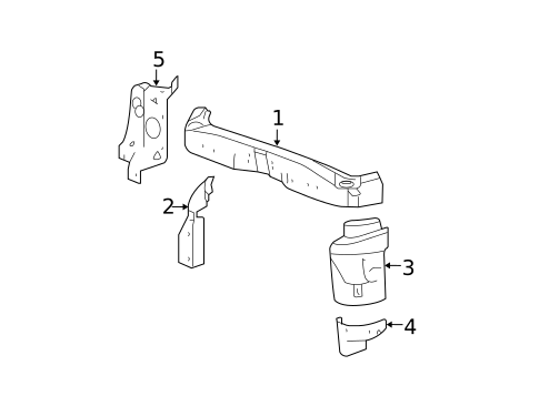 Radiator Support for 2007 Chevrolet HHR #0