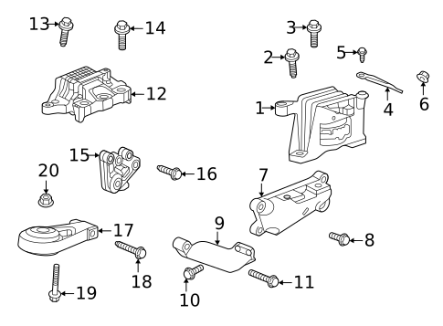 Engine & Trans Mounting for 2025 Buick Encore GX #1