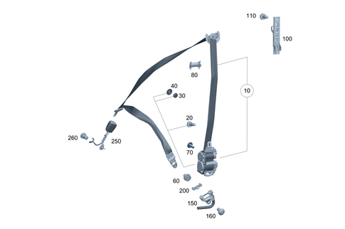 Seat Belt for 2025 Mercedes-Benz EQS 580 SUV #0