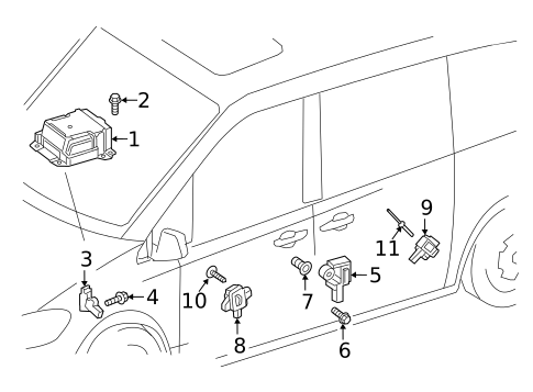 Air Bag Components for 2021 Mercedes-Benz Metris #1