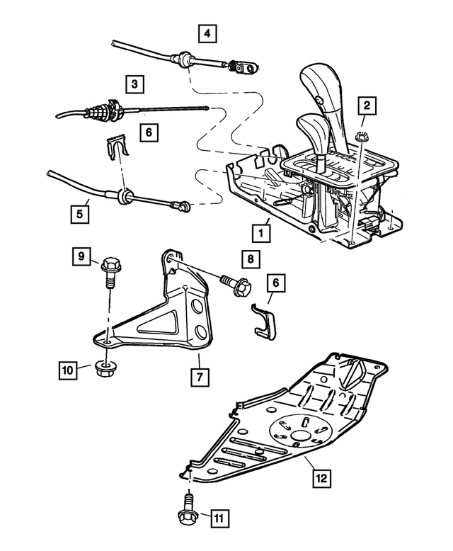 52109672AE - Transfer Case Model 247 [DHF]: Shifter Housing And Lever for Mopar Image