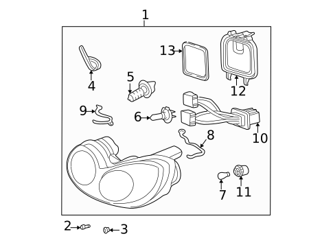 Headlamp Components for 2003 Hyundai Sonata #0