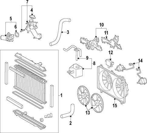 Cooling System for 2009 Lexus IS250 #1