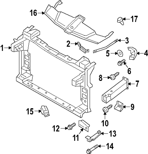 Radiator Support for 2024 Porsche Cayenne #0