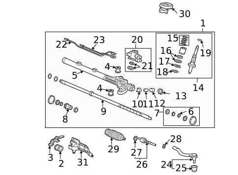 Steering Gear & Linkage for 2005 Acura TSX #0