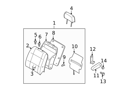 Front Seat Components for 2004 Nissan Quest #2