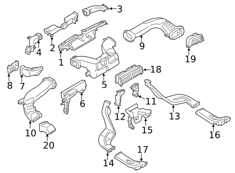 Ducts for 2018 Ford Fusion #0