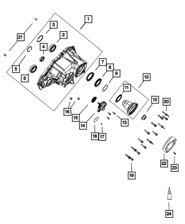 « 68071230AB – MP3023; 2 Speed Transfer Case : Arrière Demi-carter pour Mopar Image »