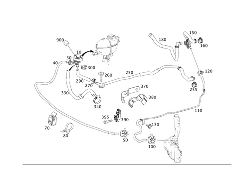Heating Water Line for 2014 Mercedes-Benz GLK250 #0