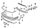 25534952 - Body: Bumper Cover Reinforcement for Buick: Park Avenue Image
