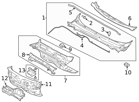 Cowl for 2017 Ford Fusion #0