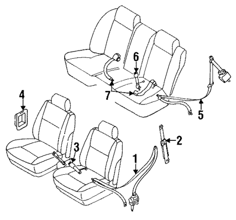 Seat Belt for 1993 INFINITI J30 #0
