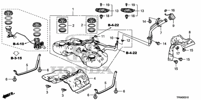 Fuel Tank (4WD) (KA/KC) for 2012 Honda Crosstour #0