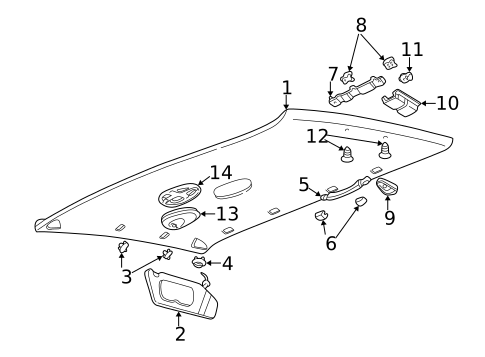 Interior Trim - Roof for 2004 Chevrolet Classic #0