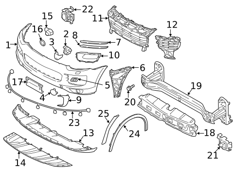 Bumper & Components - Front for 2015 Porsche Cayenne #0