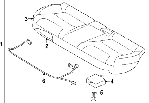 Rear Seat Components for 2023 Kia Niro #2