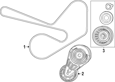 Belts & Pulleys for 2021 Jeep Wrangler #0