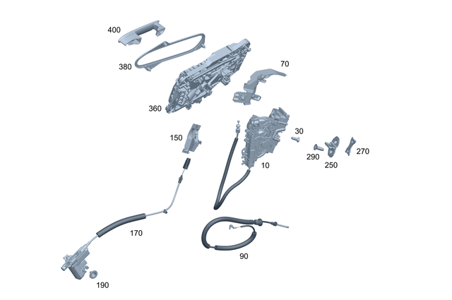 997306701 - Rear Door: Door Lock for Mercedes-Benz Image image
