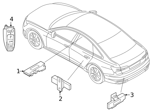 Keyless Entry Components for 2021 Audi A6 allroad #0