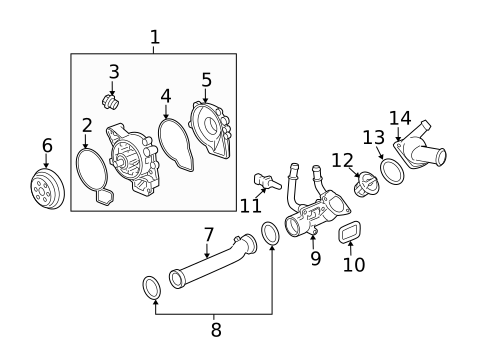 Thermostat & Housing for 2006 Pontiac Solstice #0