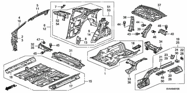 Inner Panel - Floor Panels for 2007 Honda Civic #0