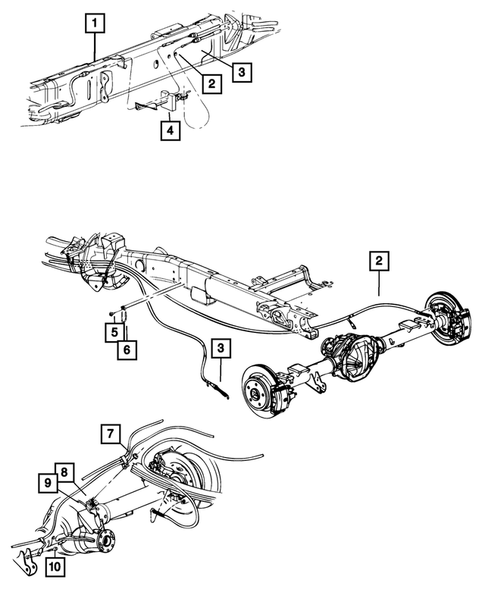Parking Brake Level, Cables, and Rear Disc Park Brake Assembly for 2019 Ram 3500 #2