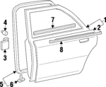 MR341104 - : Door Weather-Strip for Mitsubishi: Mirage Image