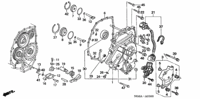 AT Left Side Cover for 2006 Acura RSX #0