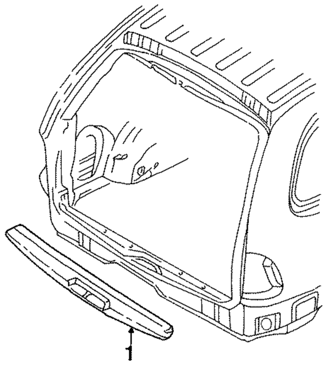GG67SJK - Body: Lift-gate Trim Scuff Plate for Mopar Image