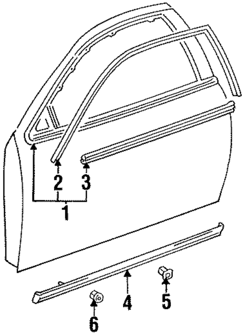 Exterior Trim - Door for 1998 Lexus SC400 #0