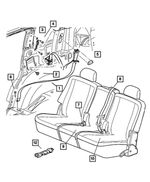 6105133AA - Interior Trim: Seat Belt Bolt for Mopar Image