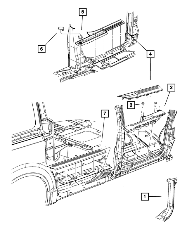 ZR41XDVAE - Interior Trim: Cowl Side Trim Panel, Left for Chrysler: Town &amp; Country | Dodge: Grand Caravan Image