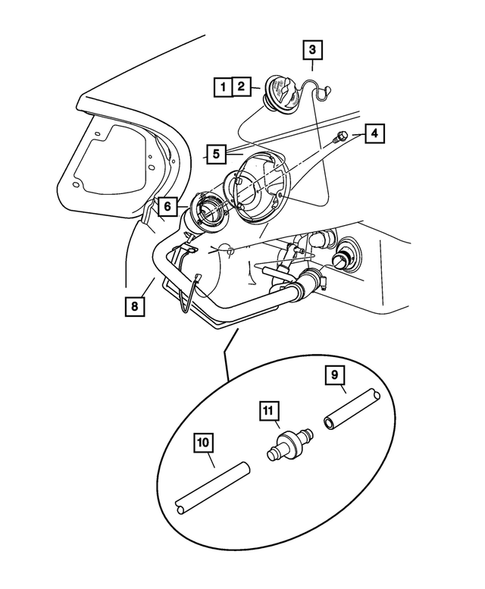 Fuel Tank Filler Tube for 2004 Dodge Neon #0