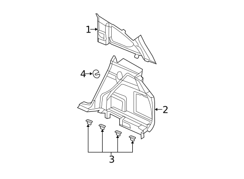 Interior Trim - Quarter Panels for 2012 Dodge Caliber #0
