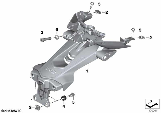 46638387996 - Frame and Mounting Parts: License Plate Holder -  for BMW-Motorrad Image