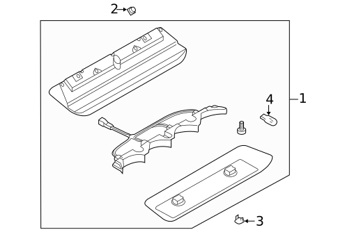 High Mounted Stop Lamp for 2001 Subaru Forester #0