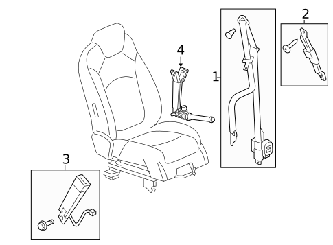 Seat Belt for 2009 Saturn Outlook #2