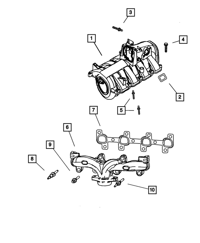 « 53010315AG – Engine 4.7L Eight Cylinder : Admission Collecteur pour Mopar Image »