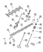 53005845AB - Engine 8.0L Ten Cylinder (Truck): Camshaft Thrust Plate for Mopar Image