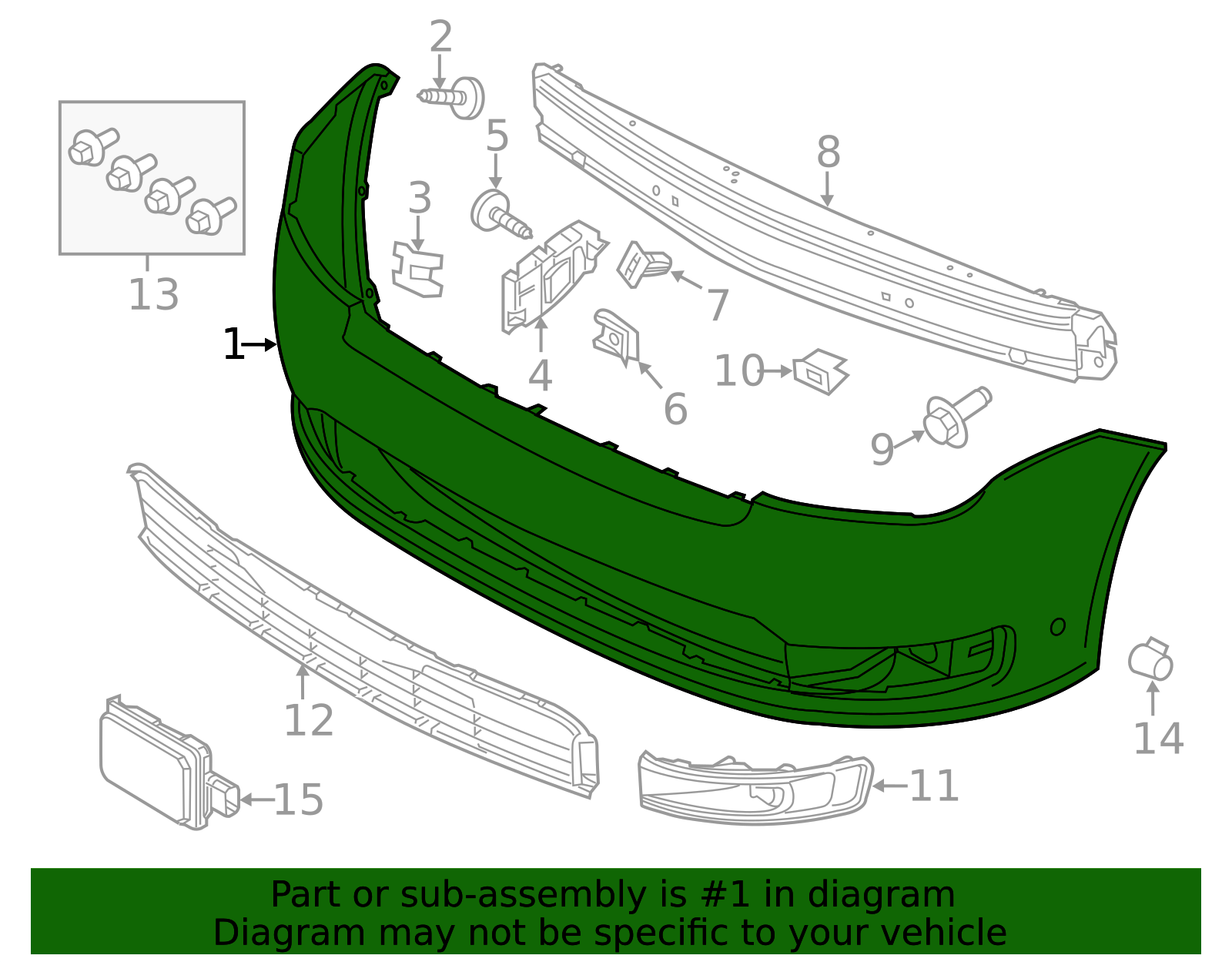 DA8Z-17D957-JPTM - Bumper Cover 2013-2019 Ford Flex | Ford Parts