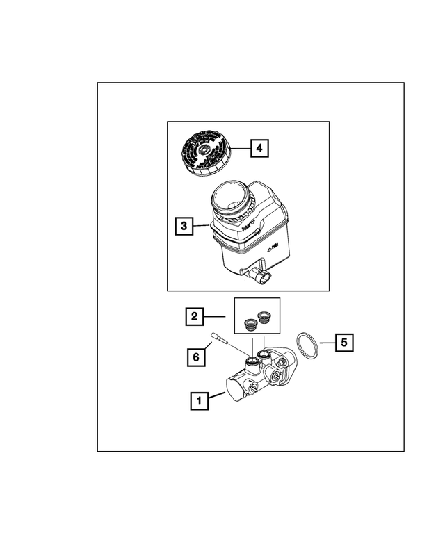 68125171AA - Brakes: Master Cylinder Reservoir Grommet for Mopar Image