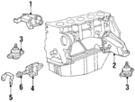 443199379D - Engine: Mount for Audi: 80, 80 Quattro, 90, 90 Quattro, Coupe Quattro, S4, S6 Image