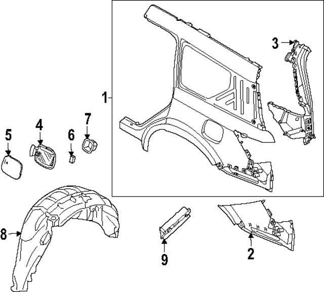 781007JA9A - Body: Quarter Panel for INFINITI: QX80 Image