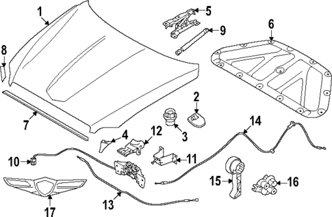 Exterior Trim - Hood for 2025 Genesis Electrified GV70 #0